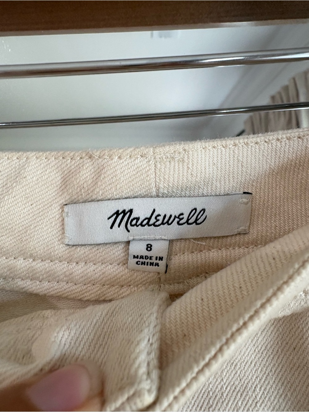 Madewell Women’s Cream Drawstring A-Line Skirt - Picture 2 of 3